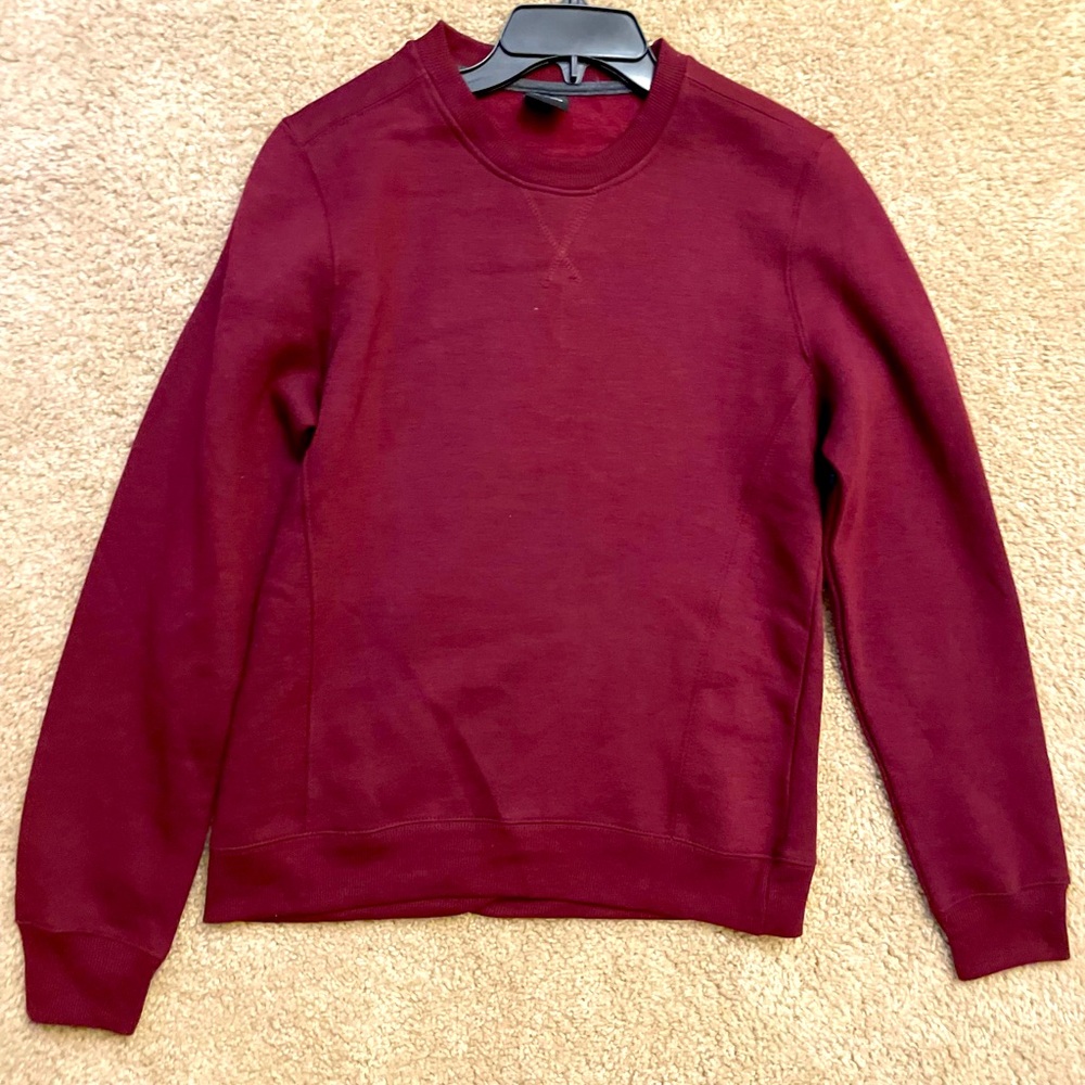 Burgundy crewneck sweater